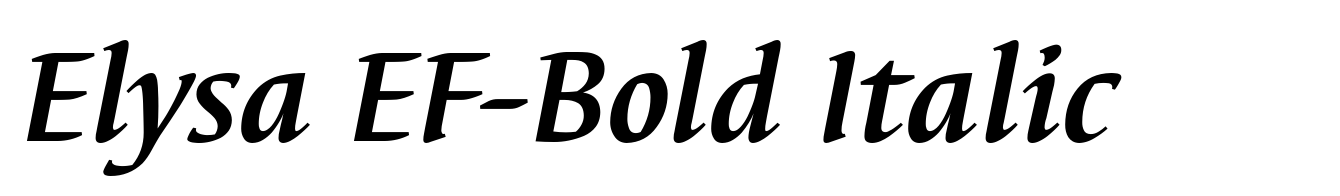Elysa EF-Bold Italic